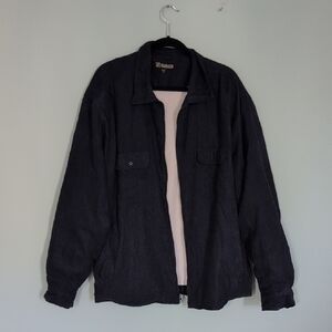 Haband Men's Black Lightweight Shirt Jacket